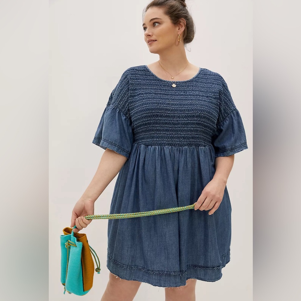 Anthropologie Luz Chambray Mini Dress - Picture 3 of 11